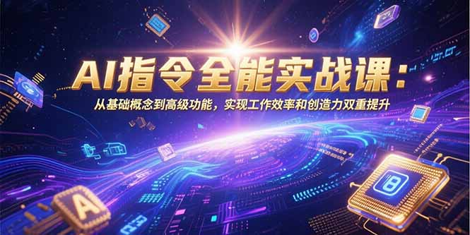 AI指令全能实战课：从基础概念到高级功能，实现工作效率和创造力双重提升祝你网-副业赚钱-互联网创业-资源整合祝你网