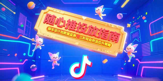 随心推投放指南，脚本设计加数据监测，三阶段自然流拉升策略祝你网-副业赚钱-互联网创业-资源整合祝你网
