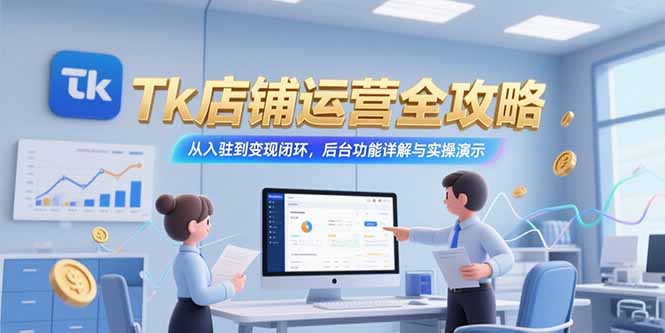 Tk店铺运营全攻略，从入驻到变现闭环，后台功能详解与实操演示祝你网-副业赚钱-互联网创业-资源整合祝你网