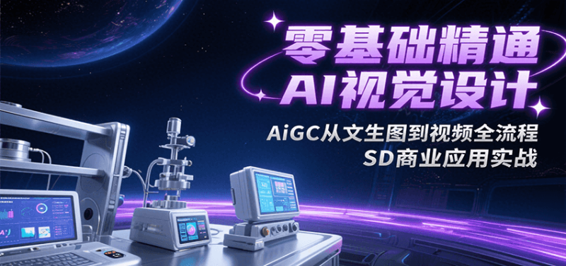 零基础精通AI视觉设计，AiGC从文生图到视频全流程，SD商业应用实战祝你网-副业赚钱-互联网创业-资源整合祝你网
