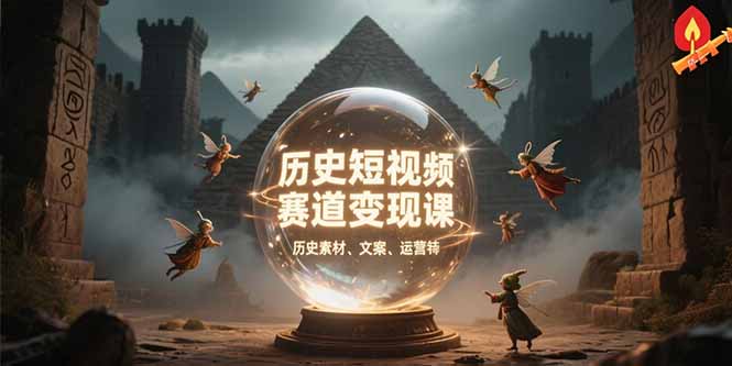 历史短视频赛道变现课，百集素材库应用，文案剪辑技巧，账号运营全案祝你网-副业赚钱-互联网创业-资源整合祝你网