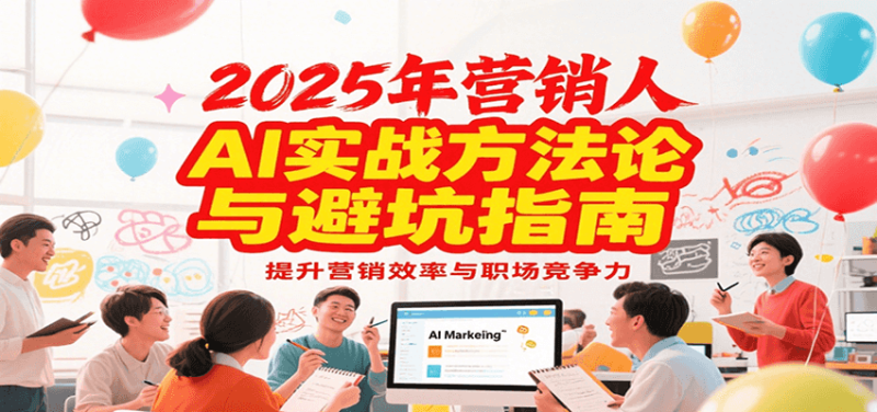 2025年营销实战方法论与避坑指南，利用AI提升营销效率与职场竞争力祝你网-副业赚钱-互联网创业-资源整合祝你网