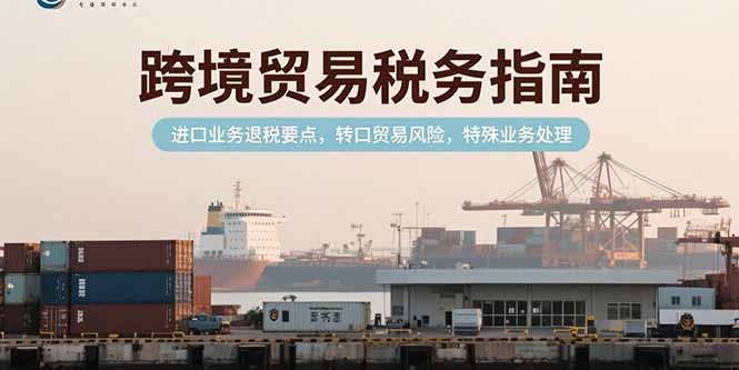 跨境贸易税务指南，进口业务退税要点，转口贸易风险，特殊业务处理祝你网-副业赚钱-互联网创业-资源整合祝你网