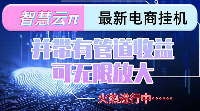 智慧云π电脑挂机单机每天收益300—500+ 并带有团队管道收益 可无限放大祝你网-副业赚钱-互联网创业-资源整合祝你网
