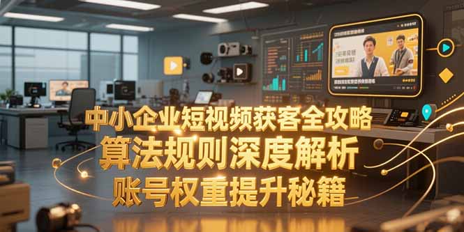 中小企业短视频获客全攻略，算法规则深度解析，账号权重提升秘籍祝你网-副业赚钱-互联网创业-资源整合祝你网