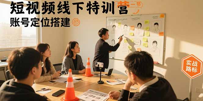 短视频线下特训营：账号定位搭建/口播号拍摄剪辑/直播间流量入口/变现实战祝你网-副业赚钱-互联网创业-资源整合祝你网