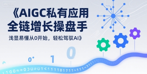 AIGC私有化应用全链增长操盘手，浅显易懂从0开始，轻松驾驭AI祝你网-副业赚钱-互联网创业-资源整合祝你网