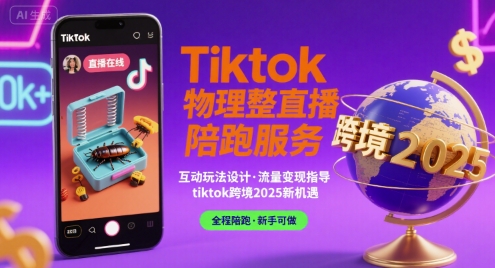 Tiktok物理整蛊直播陪跑服务-tiktok跨境2025祝你网-副业赚钱-互联网创业-资源整合祝你网