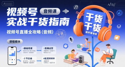 视频号实战干货指南，视频号直播全攻略（音频）祝你网-副业赚钱-互联网创业-资源整合祝你网
