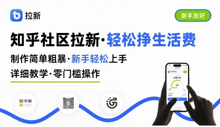 知乎社区拉新，制作简单粗暴，新手轻松上手，详细教学，轻松挣取生活费祝你网-副业赚钱-互联网创业-资源整合祝你网