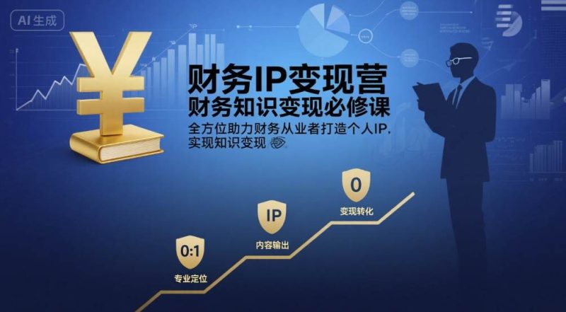 财务IP变现营，财务知识变现必修课，全方位助力财务从业者打造个人IP，实现知识变现祝你网-副业赚钱-互联网创业-资源整合祝你网
