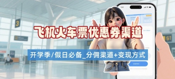学生党必看！机票火车票优惠券申请渠道 + 项目打法，开学季节日速存祝你网-副业赚钱-互联网创业-资源整合祝你网