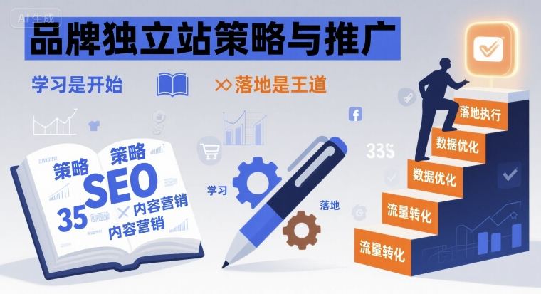 品牌独立站策略与推广，学习是开始，落地是王道祝你网-副业赚钱-互联网创业-资源整合祝你网