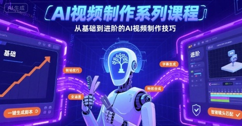 AI视频制作系列课程，从基础到进阶的AI视频制作技巧全涵盖祝你网-副业赚钱-互联网创业-资源整合祝你网