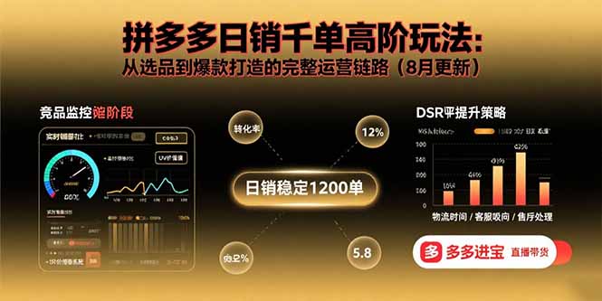 拼多多日销千单高阶玩法：从选品到爆款打造的完整运营链路(8月更新祝你网-副业赚钱-互联网创业-资源整合祝你网