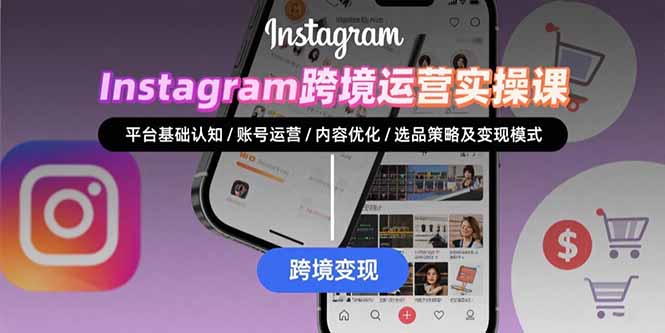 Instagram跨境运营实战：平台认知/账号运营/内容优化/选品策略及变现模式祝你网-副业赚钱-互联网创业-资源整合祝你网