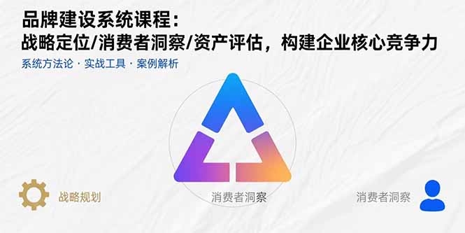 品牌建设系统课程：战略定位/消费者洞察/资产评估，构建企业核心竞争力祝你网-副业赚钱-互联网创业-资源整合祝你网