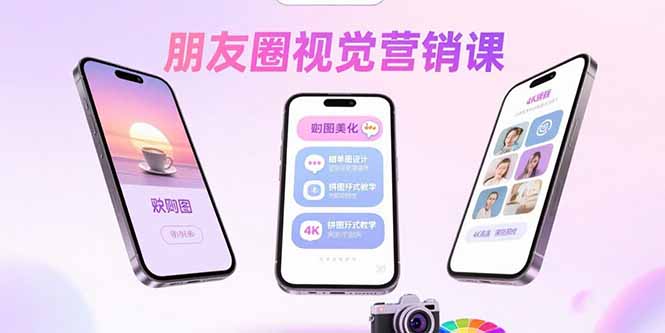朋友圈视觉营销课：问候图美化，晒单图设计，拼图玩法教学祝你网-副业赚钱-互联网创业-资源整合祝你网