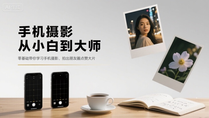 手机摄影从小白到大师，零基础带你学习手机摄影，拍出朋友圈点赞大片祝你网-副业赚钱-互联网创业-资源整合祝你网