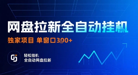 网盘拉新全自动挂G，独家项目，全自动运行完成拉新做任务，单窗口3张+祝你网-副业赚钱-互联网创业-资源整合祝你网