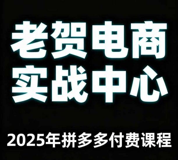 老贺电商2025年拼多多付费课程，用通俗易懂的方法告诉你多多怎么玩祝你网-副业赚钱-互联网创业-资源整合祝你网