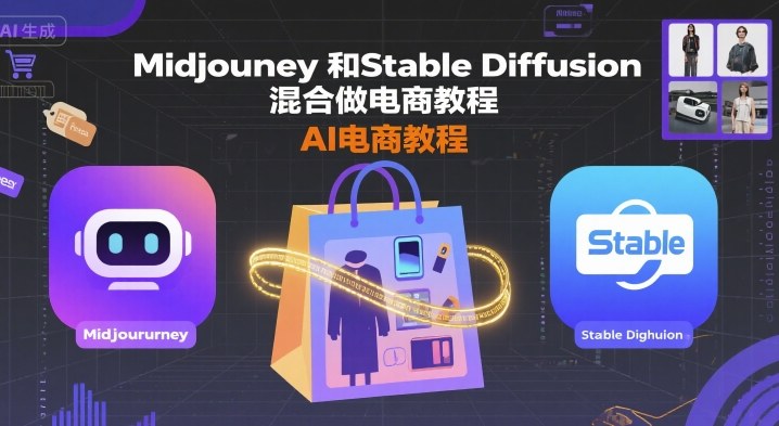 Midjourney和Stable Diffusion混合做电商教程-ai电商教程祝你网-副业赚钱-互联网创业-资源整合祝你网