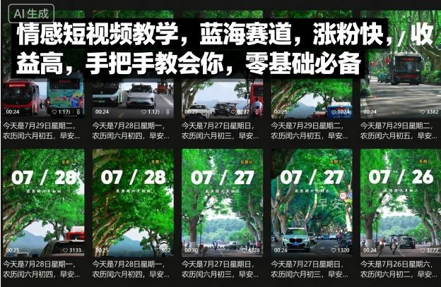 情感短视频教学，蓝海赛道，涨粉快，收益高，手把手教会你，零基础必备祝你网-副业赚钱-互联网创业-资源整合祝你网
