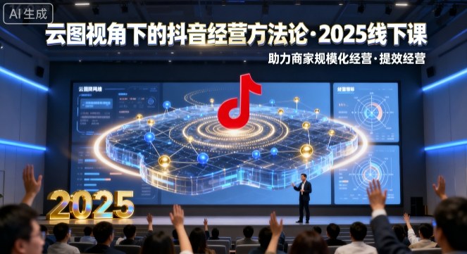 云图视角下的抖音经营方法论，2025线下课，助力商家规模化经营，提效经营（录音+字幕）祝你网-副业赚钱-互联网创业-资源整合祝你网