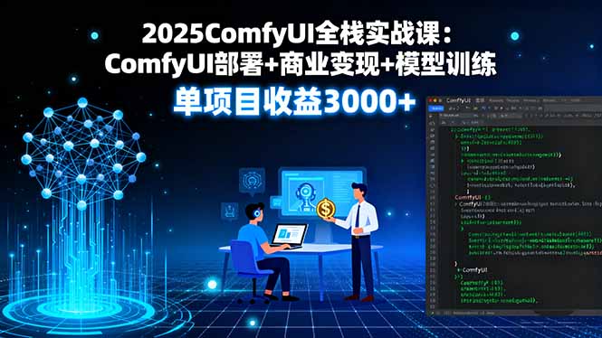 2025ComfyUI全栈实战课：ComfyUI部署+商业变现+模型训练，单项目收益3000+祝你网-副业赚钱-互联网创业-资源整合祝你网