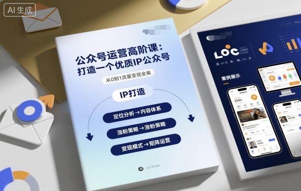 公众号运营高阶课，打造一个优质IP公众号祝你网-副业赚钱-互联网创业-资源整合祝你网