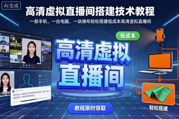 1-12.jpg 高清虚拟直播间搭建技术教程,一部手机、一台电脑、一块绿布轻松搭建低成本高清虚拟直播间