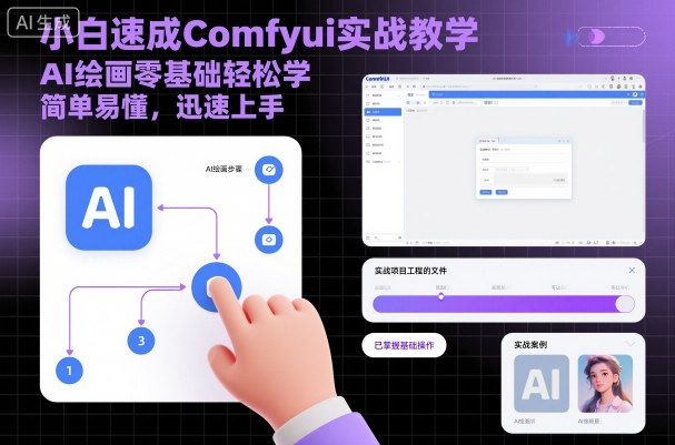 小白速成Comfyui实战教学，AI绘画零基础轻松学，简单易懂，迅速上手祝你网-副业赚钱-互联网创业-资源整合祝你网
