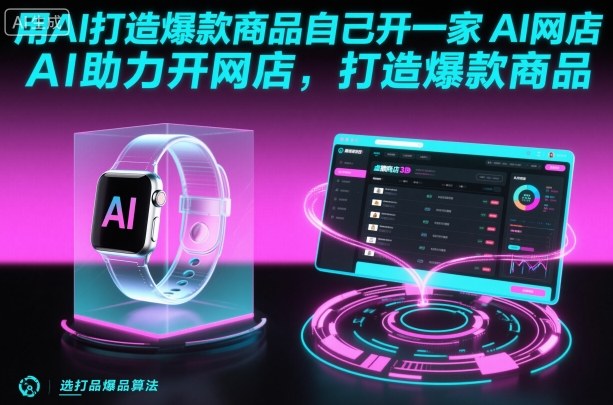用AI打造爆款商品自己开一家AI网店，AI助力开网店，打造爆款商品祝你网-副业赚钱-互联网创业-资源整合祝你网