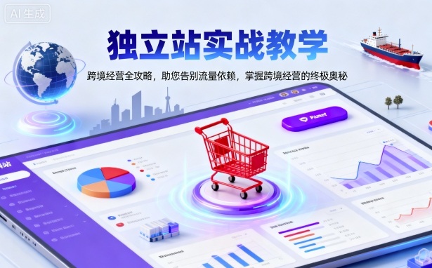 独立站实战教学，跨境经营全攻略，助您告别流量依赖，掌握跨境经营的终极奥祝你网-副业赚钱-互联网创业-资源整合祝你网