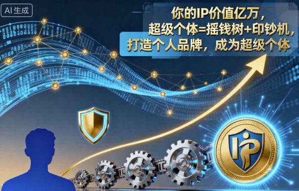 你的IP价值亿万，超级个体=摇钱树+印钞机，打造个人品牌，成为超级个体祝你网-副业赚钱-互联网创业-资源整合祝你网