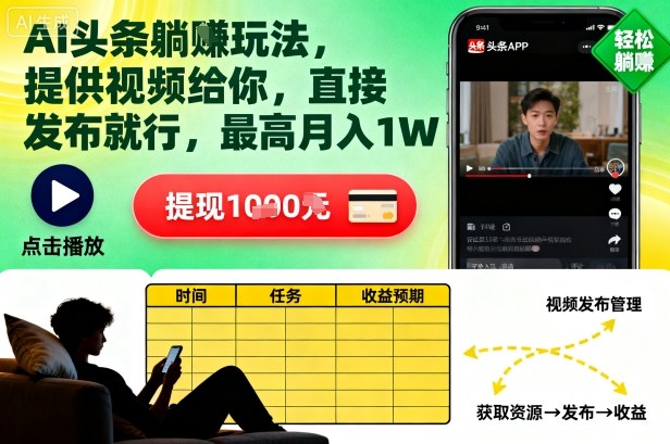 1-465.jpg AI头条躺賺玩法,提供视频给你,直接发布就行,最高月入1W+【揭秘】