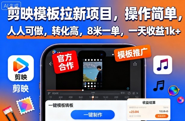 1-475.jpg 剪映模板拉新项目,操作简单,人人可做,转化高,8米一单,一天收益1k+