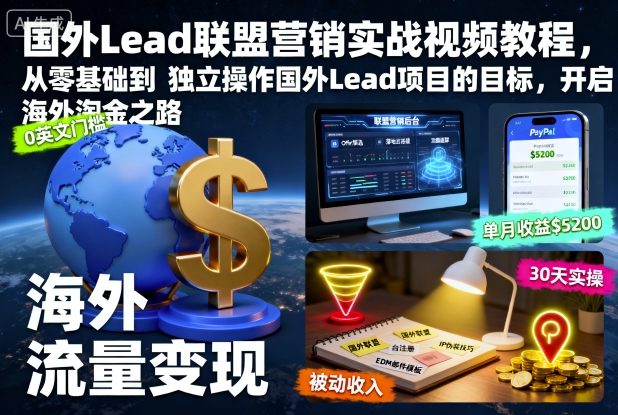 1-508.jpg 国外Lead联盟营销实战视频教程,从零基础到独立操作国外Lead项目的目标,开启海外淘金之路