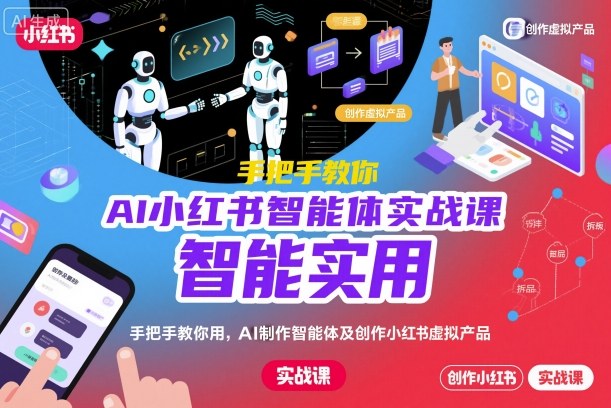 1-604.jpg AI小红书智能体实战课,手把手教你用AI制作智能体及创作小红书虚拟产品,提效+内容商业化