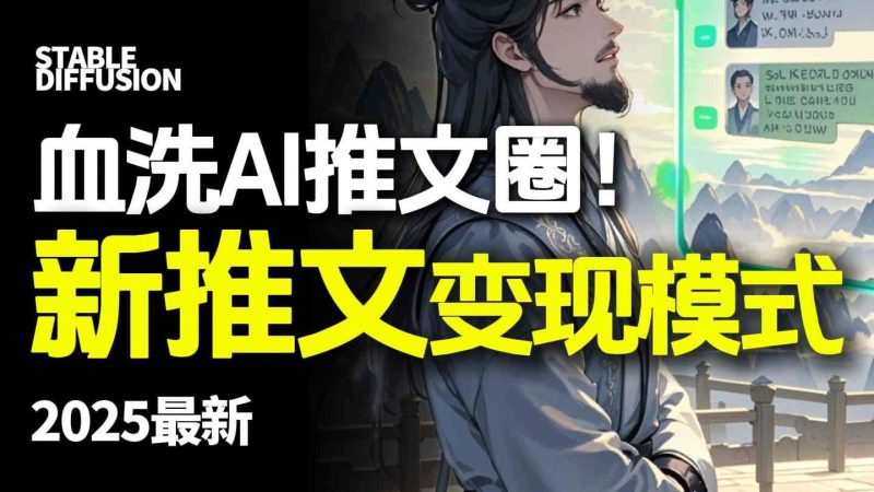 最新AI动态电影漫画小说推文，全流程实操教学，小白也能月入1W+祝你网-副业赚钱-互联网创业-资源整合祝你网