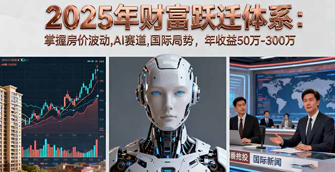 2025年财富跃迁体系：掌握房价波动,AI赛道,国际局势，年收益50万-300万祝你网-副业赚钱-互联网创业-资源整合祝你网