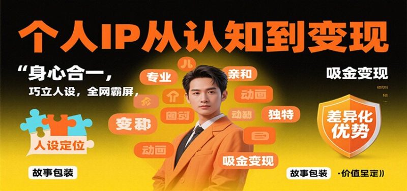 55843134a9494365e51e55265bcd8bbf-800x376.jpeg 个人IP从认知到变现,身心合一,巧立人设,全网霸屏,吸金变现