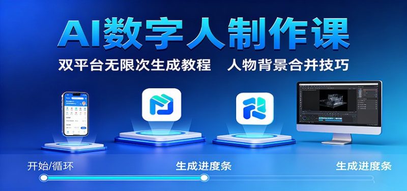 5589825fbe0df48b6d6fc35de004499b-800x376.jpeg AI数字人制作课:双平台无限次生成教程,人物背景合并技巧