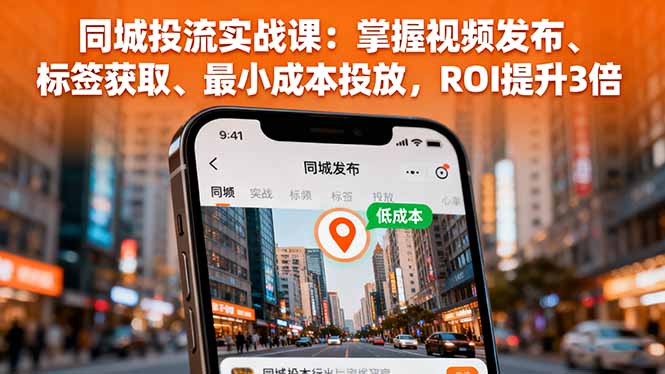同城投流实战课：掌握视频发布、标签获取、最小成本投放，ROI提升3倍祝你网-副业赚钱-互联网创业-资源整合祝你网
