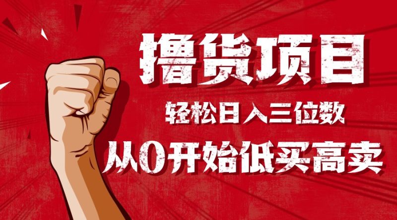 手把手教你撸货，从0开始低买高卖，小白轻松实现日入三位数!!!祝你网-副业赚钱-互联网创业-资源整合祝你网