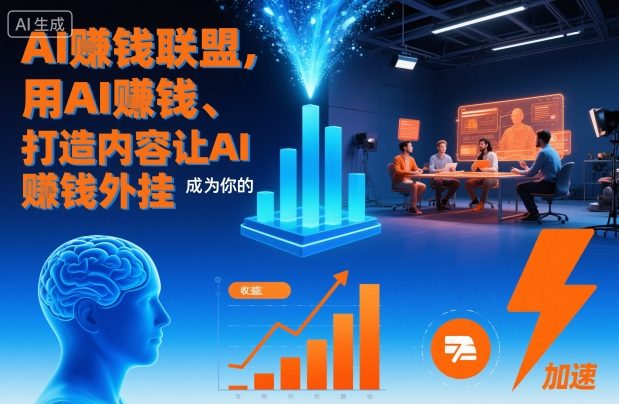 AI賺钱联盟，用AI賺钱、打造内容让AI成为你的賺钱外挂祝你网-副业赚钱-互联网创业-资源整合祝你网