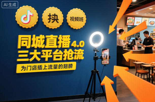 同城直播实操班4.0，三大平台抢流，为门店插上流量的翅膀祝你网-副业赚钱-互联网创业-资源整合祝你网