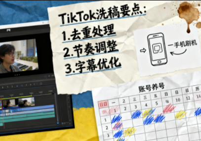 TikTok洗稿剪辑全流程课祝你网-副业赚钱-互联网创业-资源整合祝你网