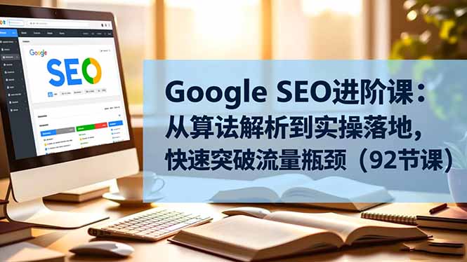 Google SEO进阶课：从算法解析到实操落地，快速突破流量瓶颈(92节课祝你网-副业赚钱-互联网创业-资源整合祝你网