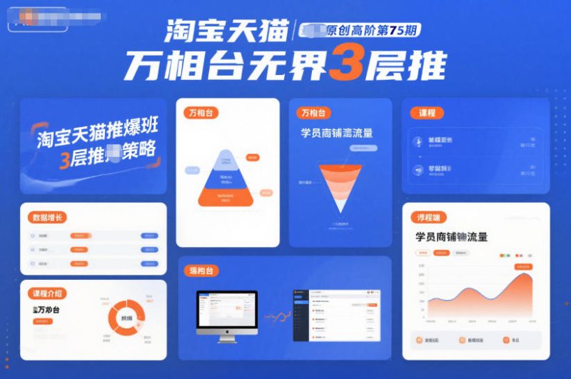淘宝天猫推爆班原创高阶第75期，万相台无界3层推祝你网-副业赚钱-互联网创业-资源整合祝你网